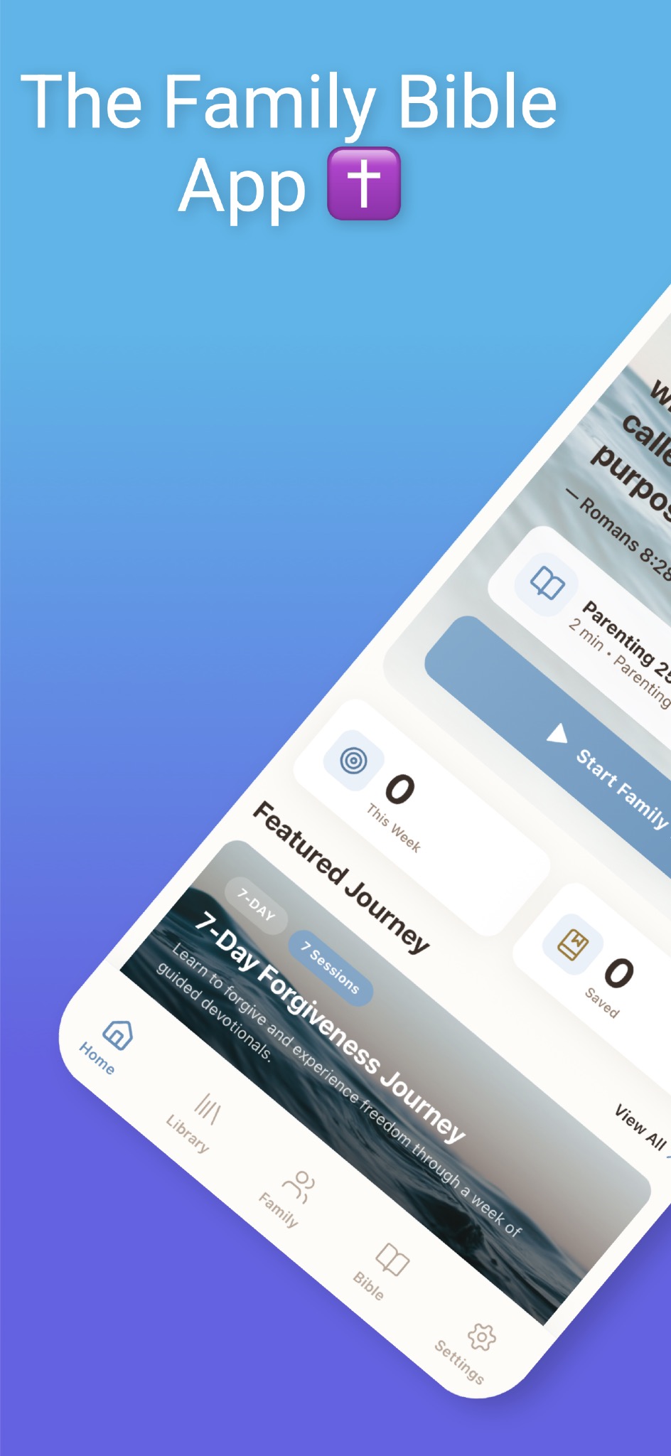 The Family Bible App Home Screen