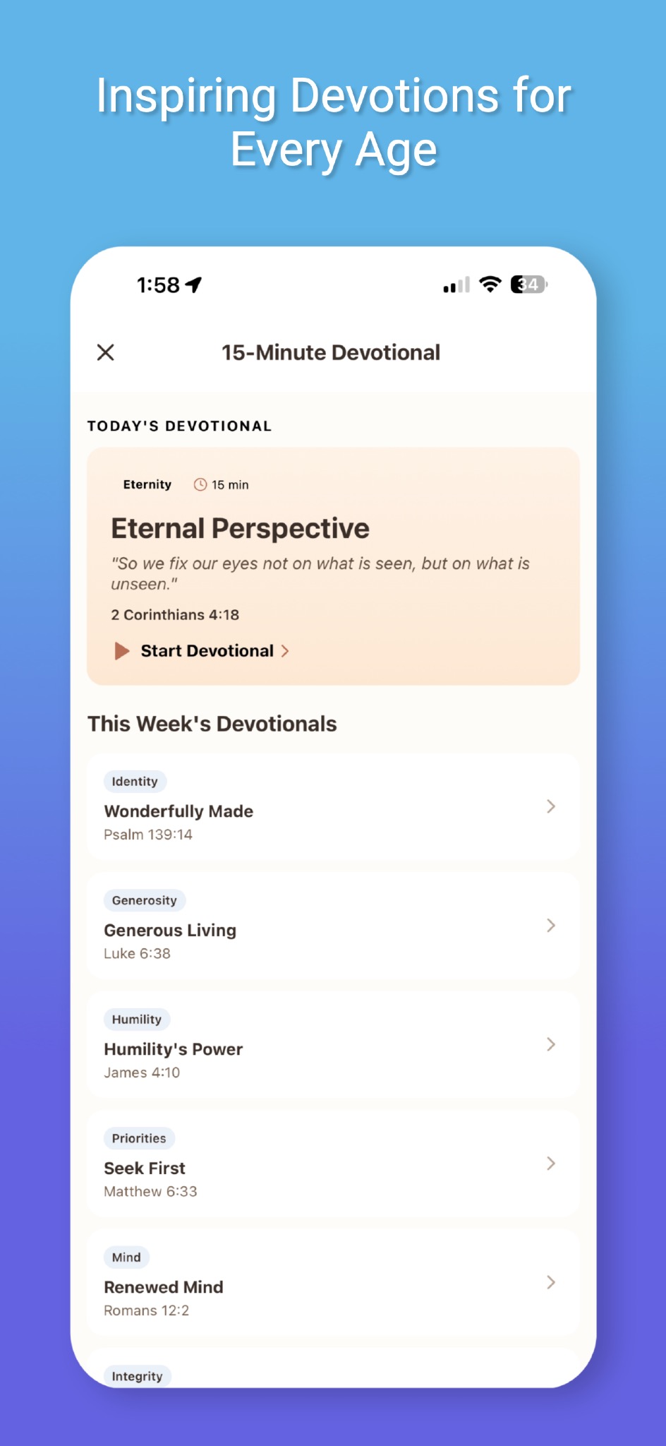 Inspiring Devotions for Every Age