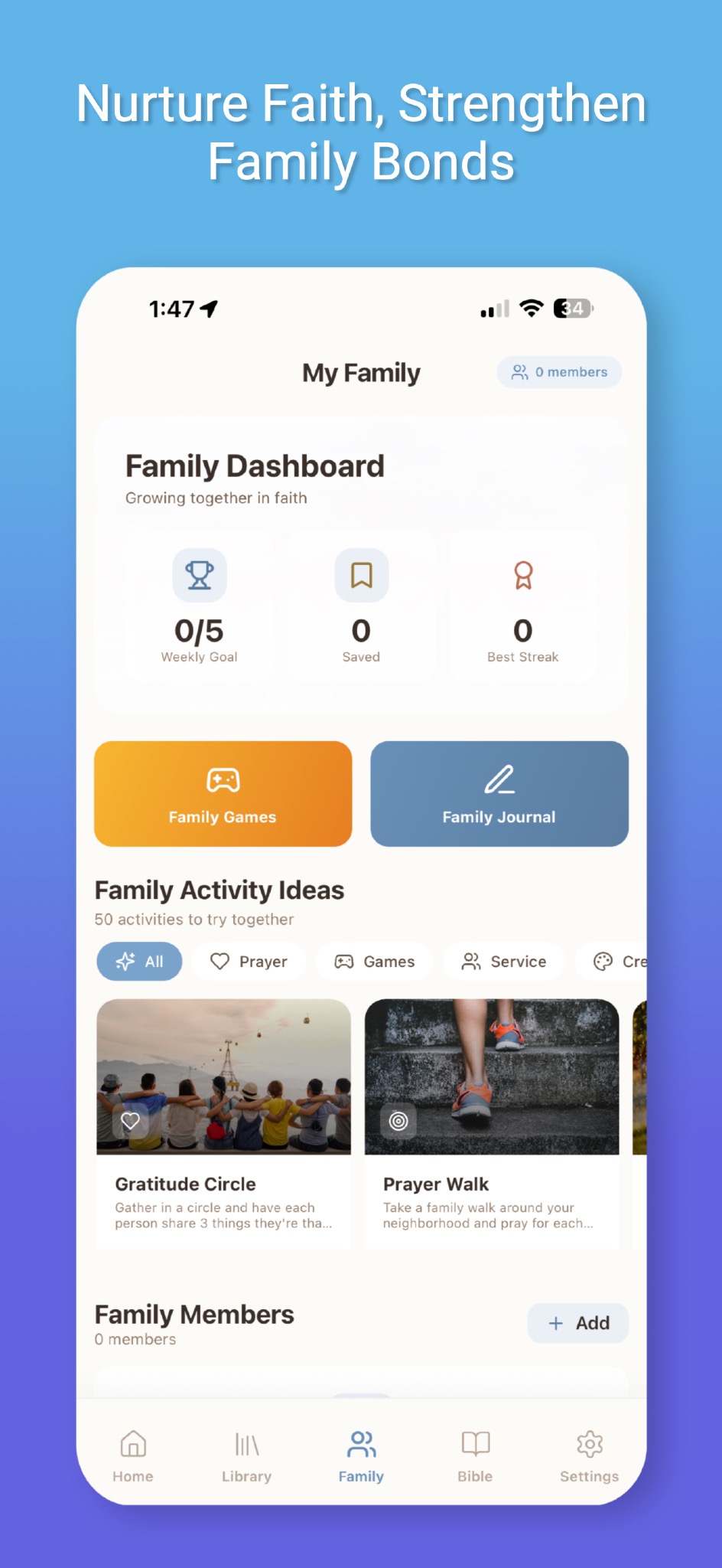 Nurture Faith, Strengthen Family Bonds