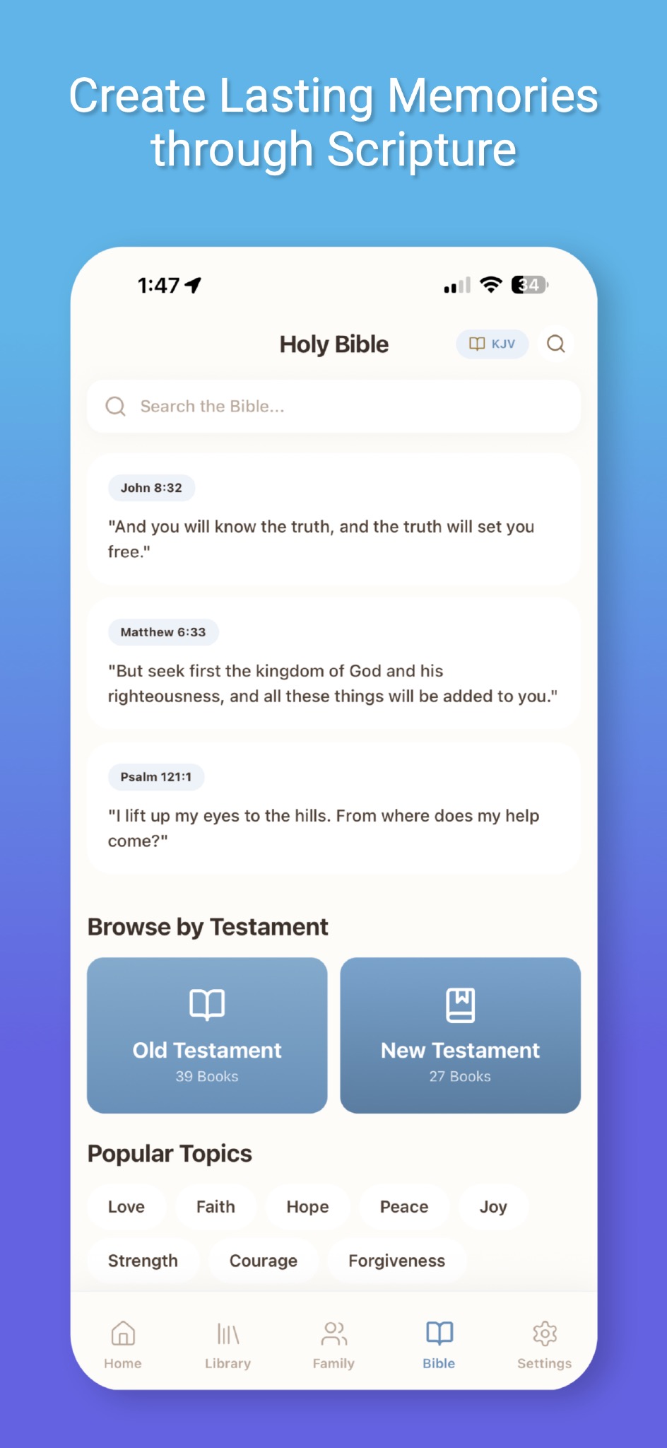 Create Lasting Memories through Scripture